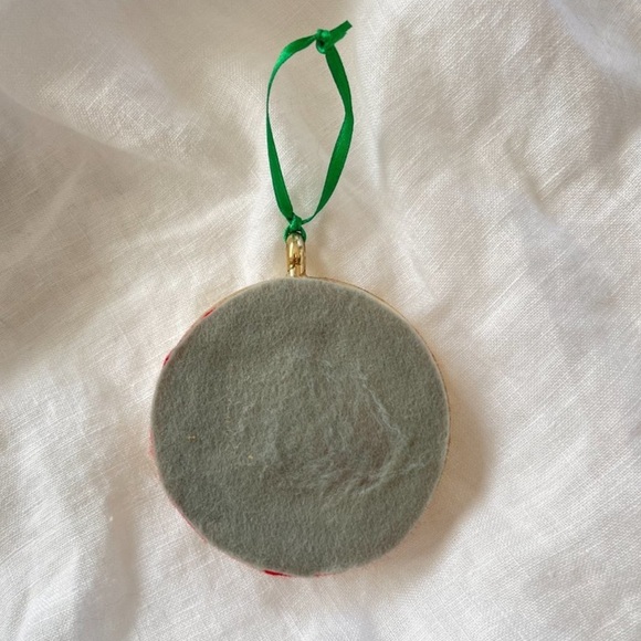 Round Framed Cross Stitch Christmas Ornament - Picture 7 of 12